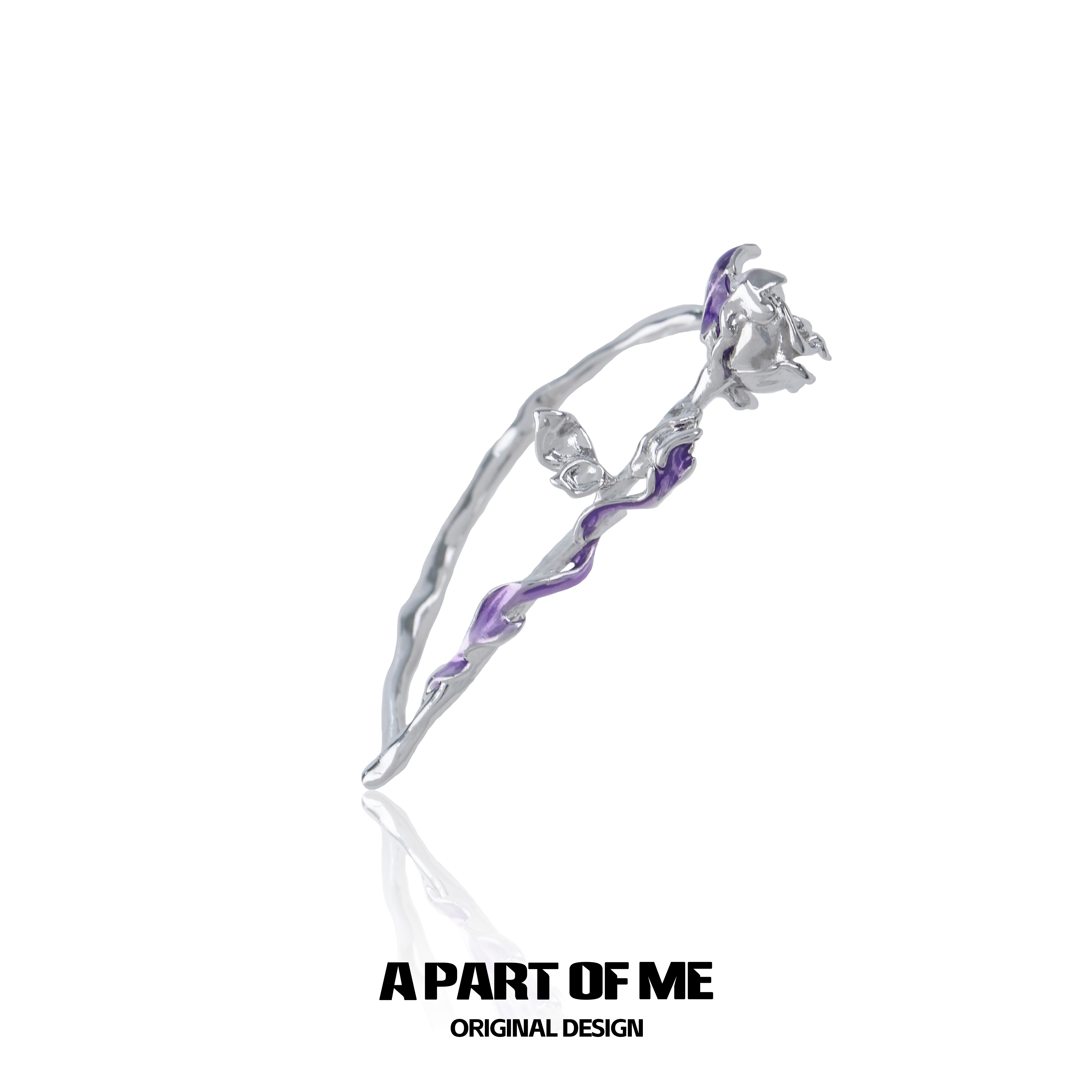 原创小众设计玫瑰耳挂无耳洞