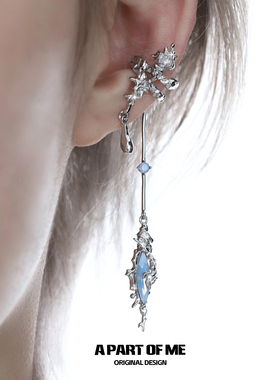 海域秘语系列耳挂耳饰原创小众设计耳环无耳洞耳骨夹女高级感冷淡