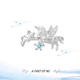 ME原创925纯银独角兽戒指小众高级感甜酷星星马年礼物 PART