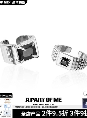 SIM  系列原创小众戒指925纯银黑色锆石情侣对戒高级节日礼物