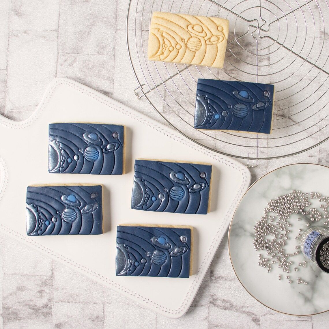 太阳系行星花样翻糖工具越蔓莓卡通压模定制烘焙饼干家用曲奇模具