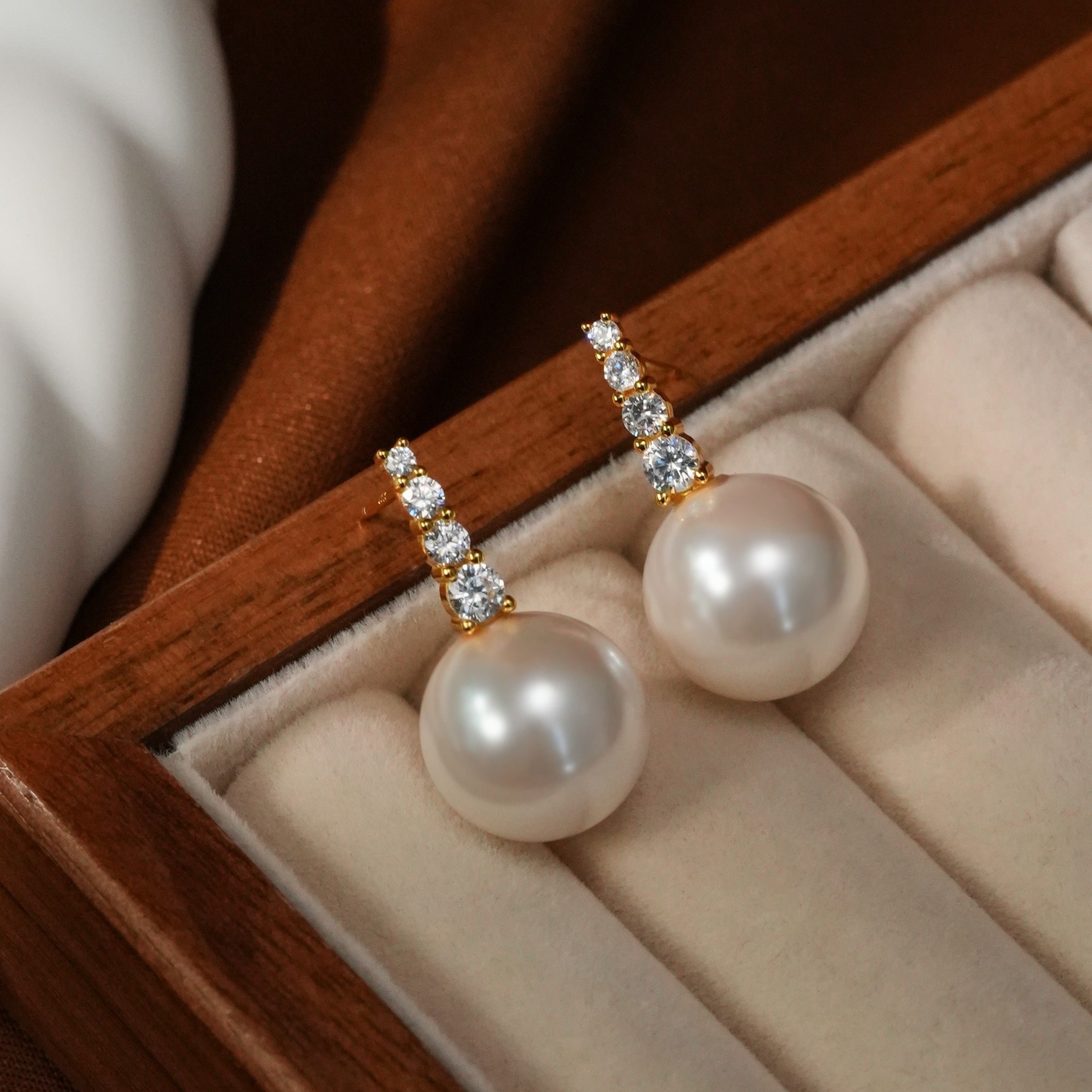 丽沁 925银仿珍珠耳饰 轻奢锆石珠珠耳钉女气质高级感耳环耳饰,饰品/流行首饰/时尚饰品新,银饰耳饰,淘宝优惠券,粉丝福利购,淘宝优惠卷