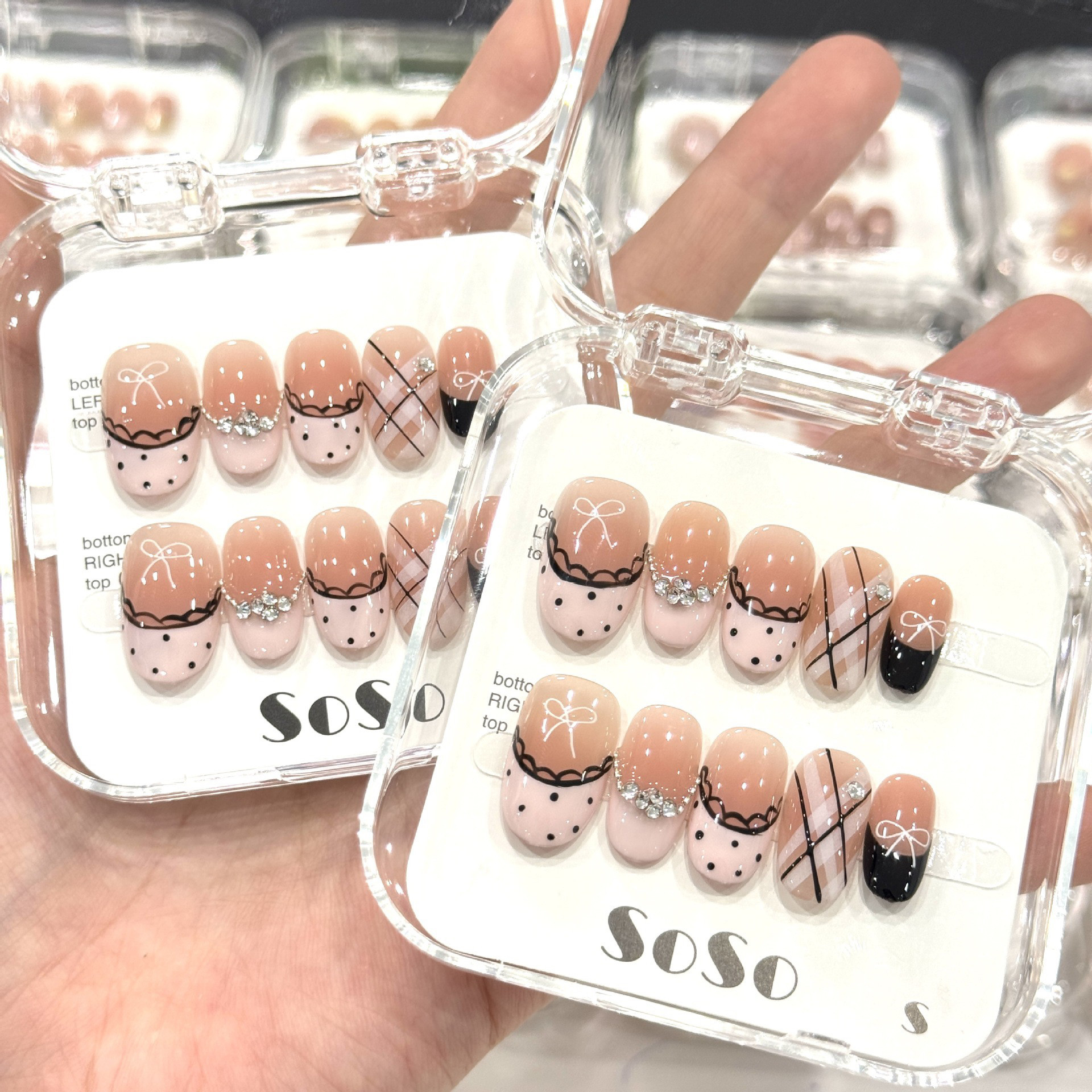纯手工穿戴甲纯欲腮红晕染显白气质ins法式气质公主芭蕾风假指甲