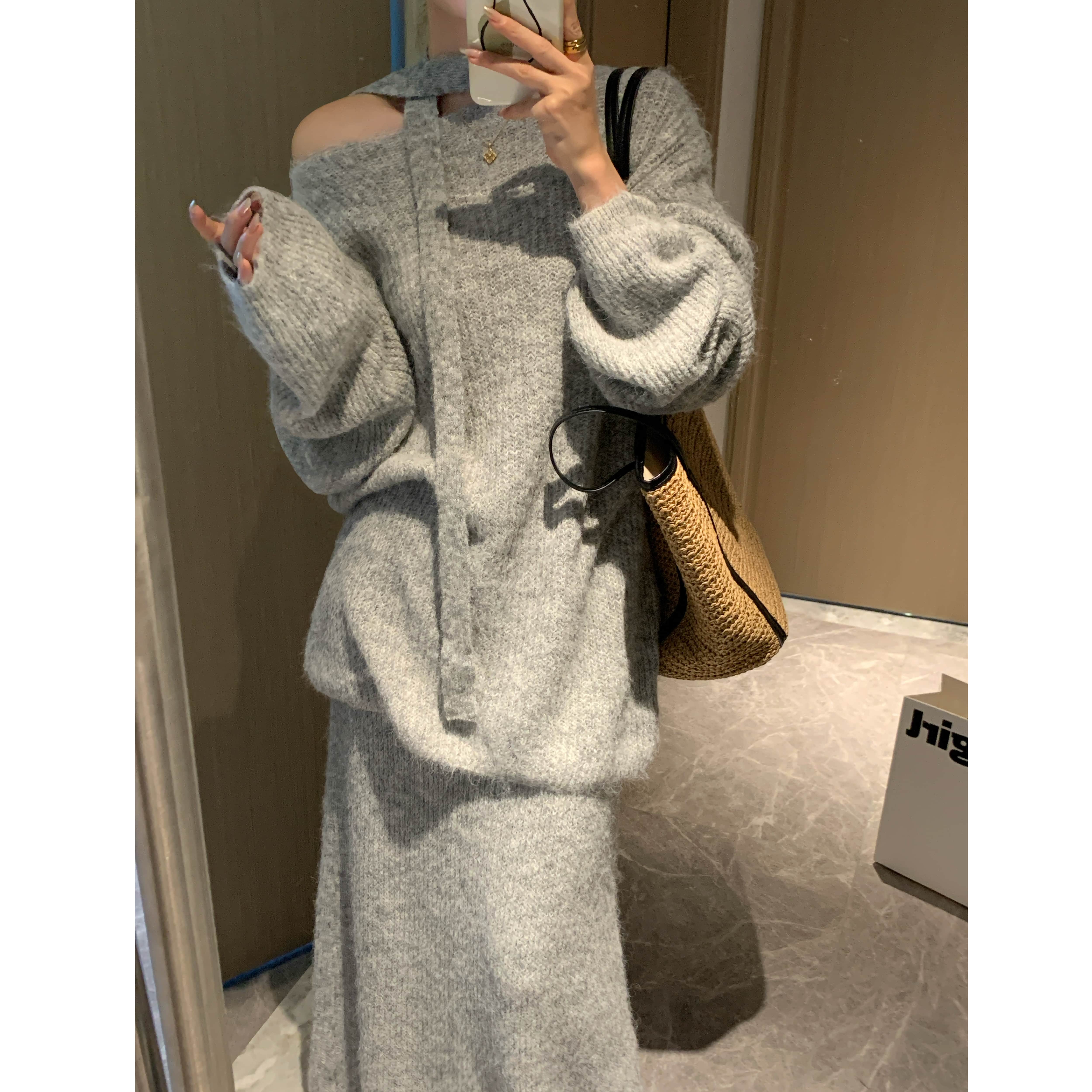 慵懒女人腰带三件套套装