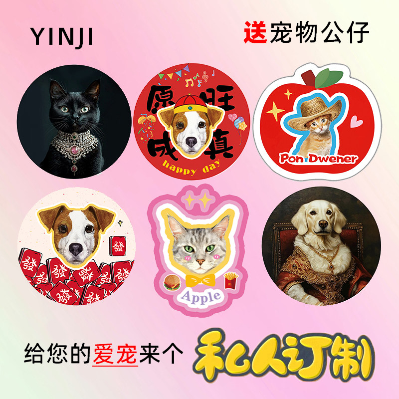 YINJI宠物猫咪狗狗鸟生日创意礼物加厚客厅地垫定制免费送小公仔