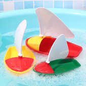 儿童洗澡玩具漂浮船宝宝游泳浴室戏水小船大号帆船玩具模型男女孩