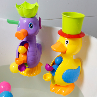 宝宝洗澡玩具套装 大黄鸭子水车转转乐儿童戏水玩具水车女孩男孩