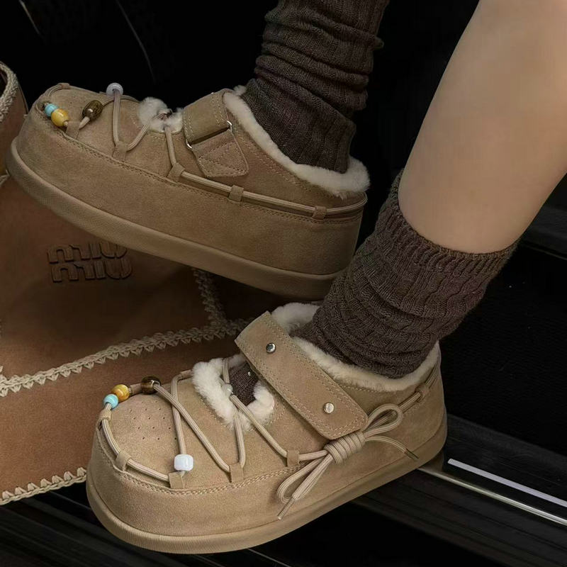诗歌兰2025冬季新款厚底雪地靴