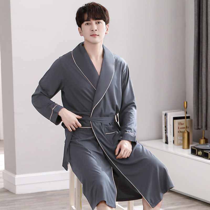 男士睡袍春秋季莫代尔长袖浴袍大码宽松休闲家居服中长款薄款睡衣,女士内衣/男士内衣/家居服,睡袍/浴袍,淘宝优惠券,粉丝福利购,淘宝优惠卷