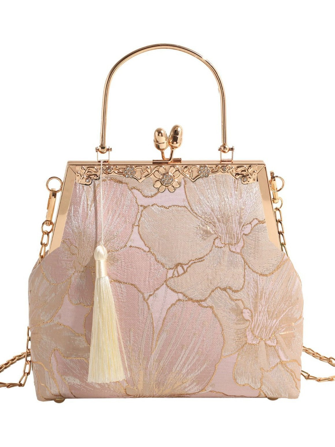 2025新款手工甜美淑女仙女包斜挎单肩手提优雅百搭休闲中式旗袍包