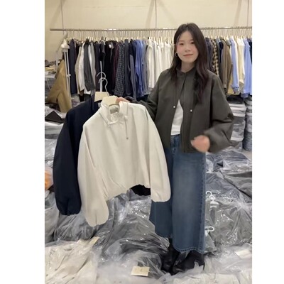 liyunzhen李允珍短款外套女2025秋款立领小个子休闲风衣夹克衫ins