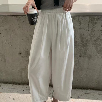 厂家福利不退换 zuowooon8200休闲裤女九分薄款山本裤气球裤棉布