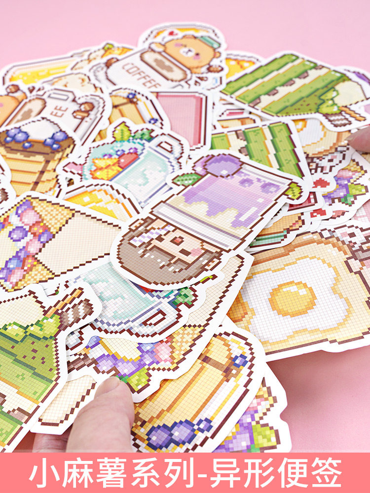 XIAOMOCHI의 새로운 특별한 모양의 스티커 메모 귀엽고 귀여운 시리즈 이상하고 이상한 시리즈 특별한 모양의 스티커 포켓 소재