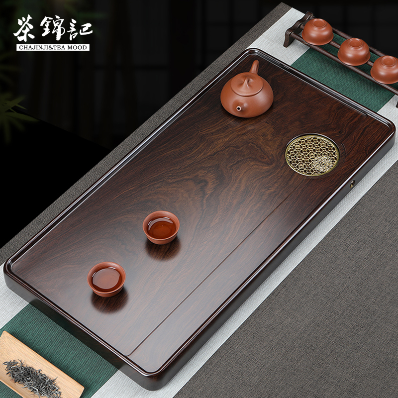 整块乌檀木茶盘大号长方形