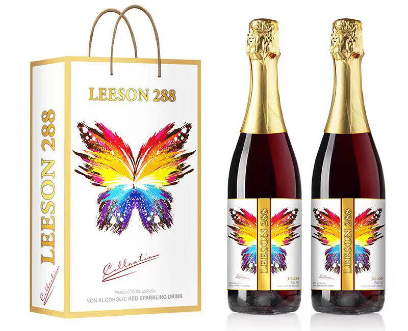 雷盛红酒288西班牙进口0度无醇起泡酒