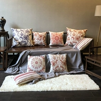 Phong cách cổ xưa Trung Quốc gối đệm phong cách Trung Quốc cotton và lanh mới phong cách Trung Quốc phòng khách sofa gụ gối ôm retro ôm gối - Trở lại đệm / Bolsters goi tua lung