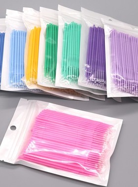 100支美容化妆棉签嫁接睫毛清洁棒纹眉绣眉孕睫术纹绣纳米棉签