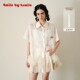 KSMILE 云之书院米色蕾丝拼接衬衫 4MILE 蓬蓬裙氛围感套装