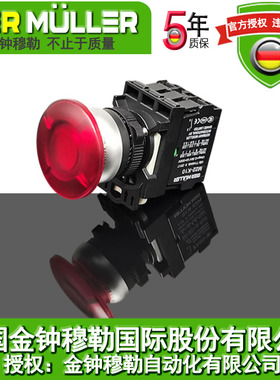 带灯蘑菇头按钮开关防水自锁复位开关控制开关钮子电开关金钟穆勒