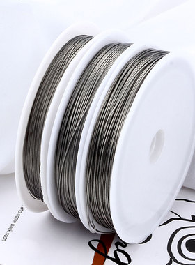串珠线钢线0.3/0.5/0.6mm线径diy项链手链配件手工珍珠线饰品材料