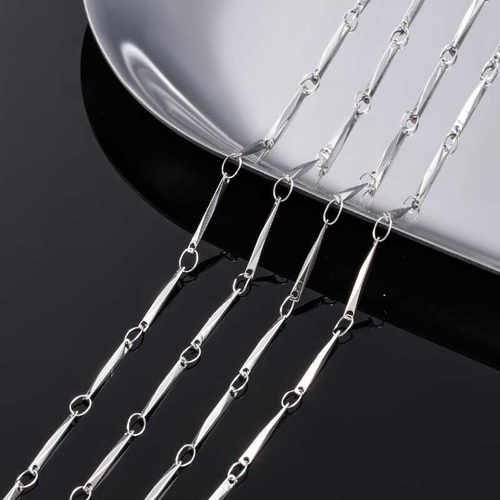 钛钢瓜子链长款扭形连接棒配链