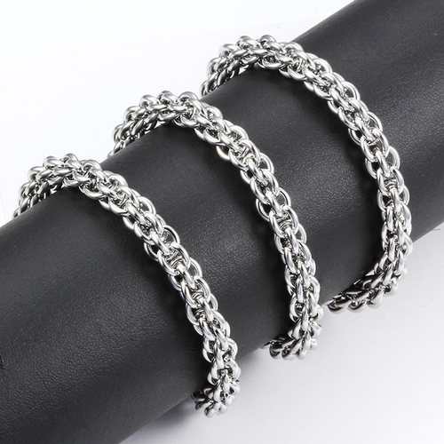 钛钢手工灯笼链时尚帅气饰品链子