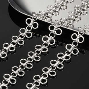 钛钢四叶草圆环链饰品diy项链手链配件个性服饰链手工链配链链条