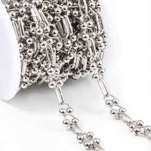 钛钢手工链条四珠链diy项链手链时尚配链个性包链毛衣链饰品材料