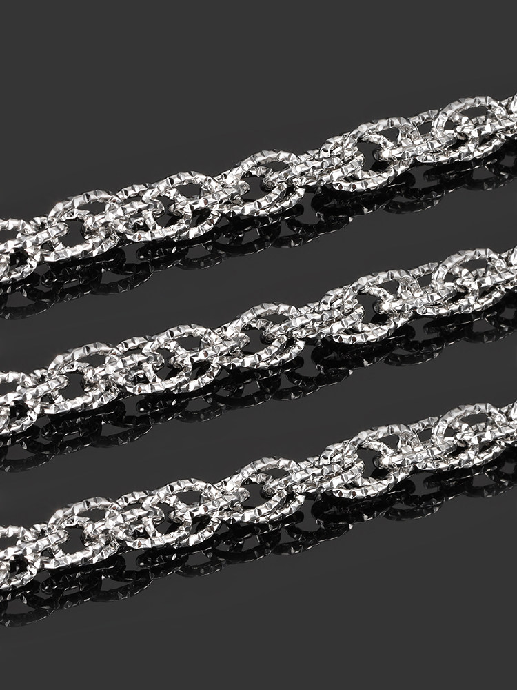 TITANIUM STEEL DOUBLE WOVEN O-LINE JEWELRY DIY NECKLACE BRACELET FLASH CHAIN ACCESSORIES FACETED CHAIN VERSATILE HANDMADE CHAIN MATERIAL