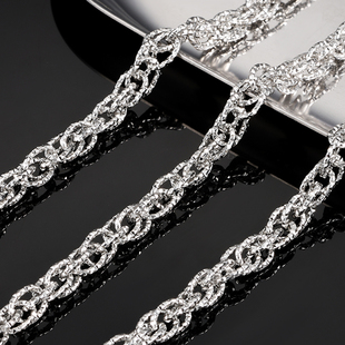 钛钢双织O字链饰品diy项链手链爆闪链配饰切面链百搭手工配链材料