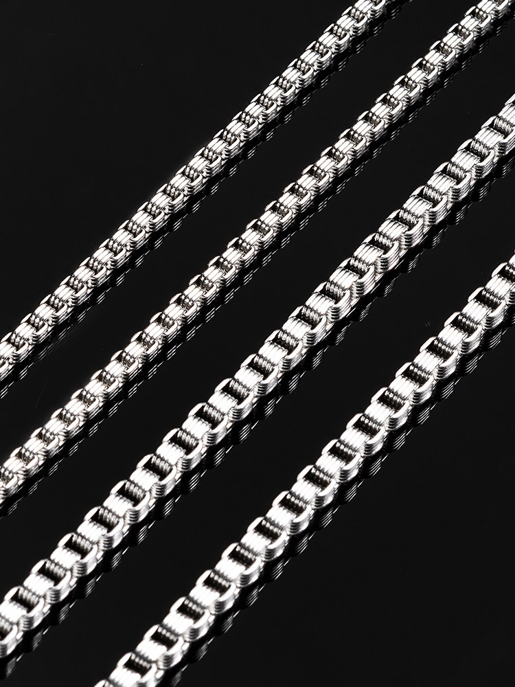 TITANIUM STEEL VERTICAL BOX CHAIN JEWELRY CHAIN DIY NECKLACE BRACELET FASHION CHAIN FASHION CLOTHING CHAIN PERSONALITY ACCESSORIES