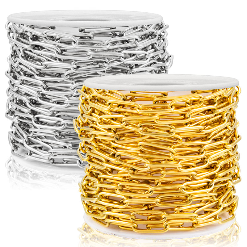 钛钢椭圆项链手链个性自制十字链