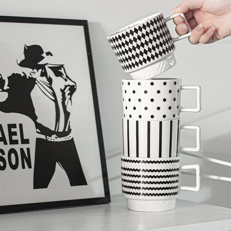 派一陶瓷赫本风办公室水杯马克杯