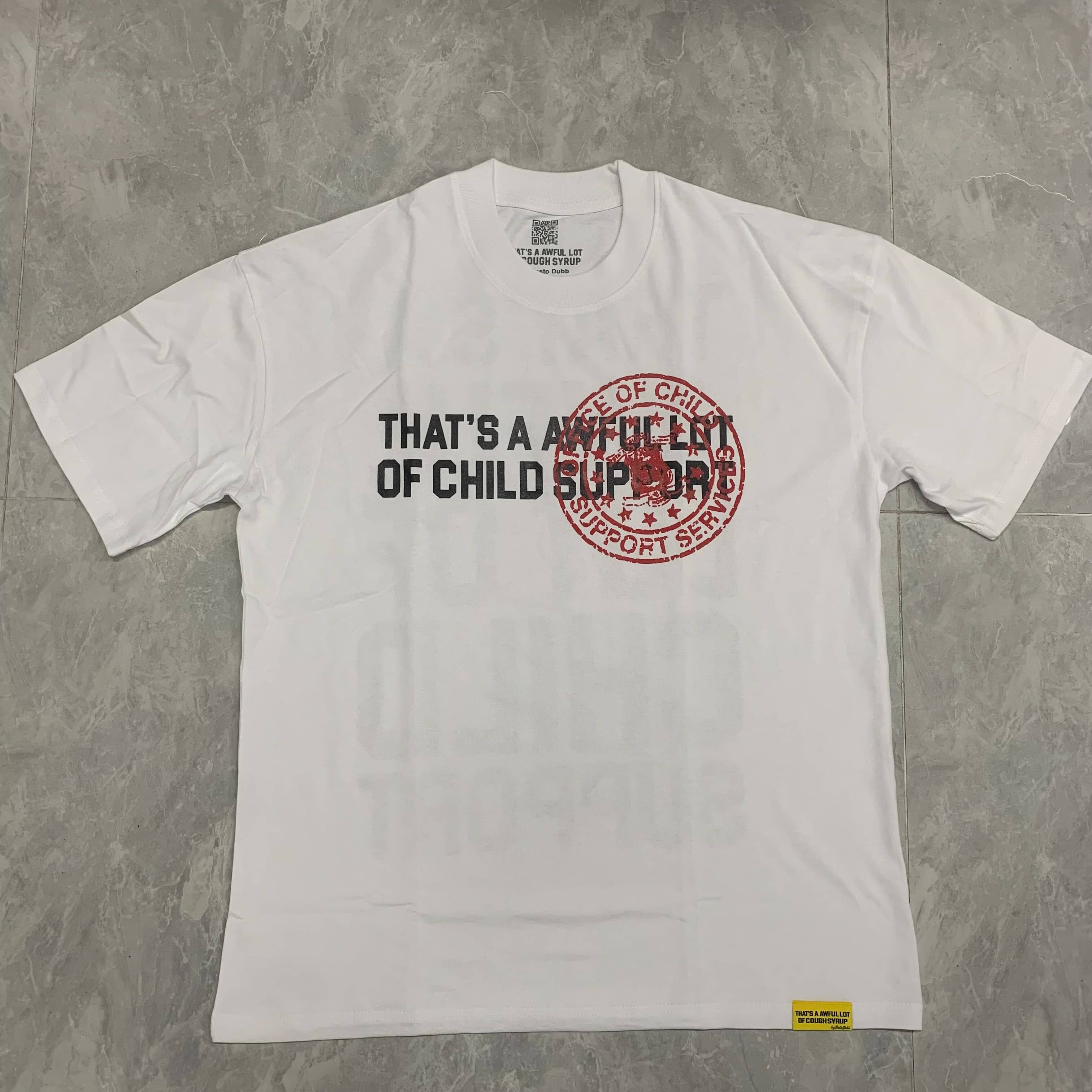 THAT'S A AWFUL LOT OF COUGH SYRUP 跨境美潮简约印花短袖