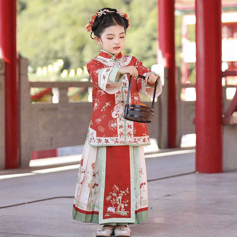 茗楠汉服女童秋款2024新
