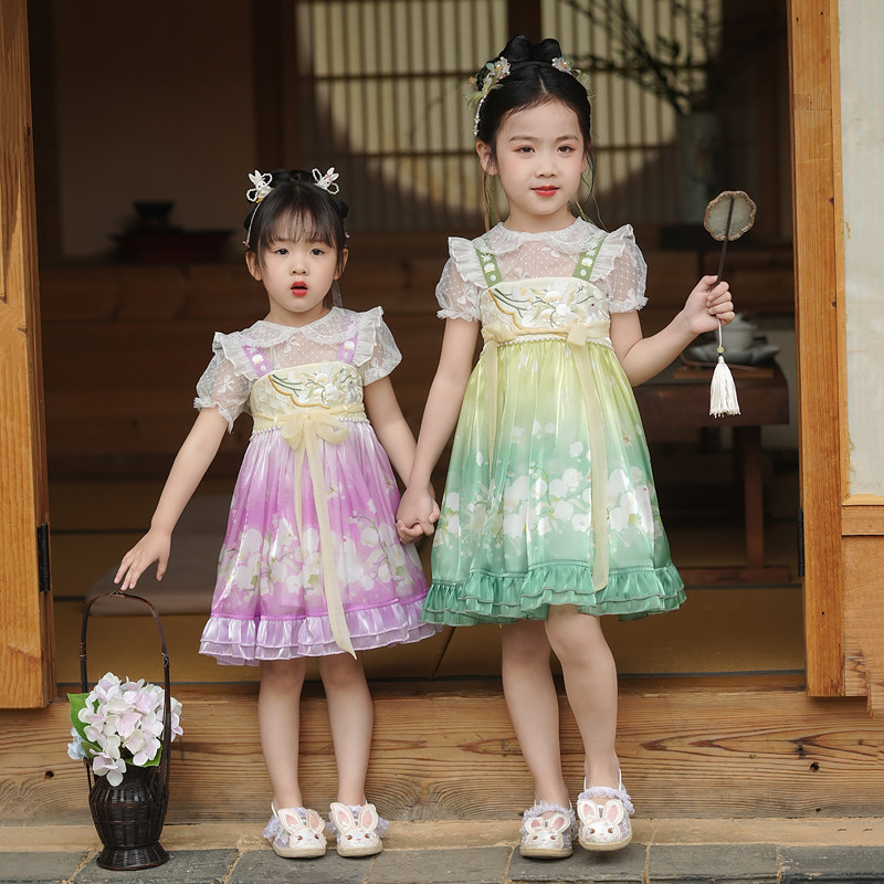 薄款汉服清凉碎花仙女古风连衣裙