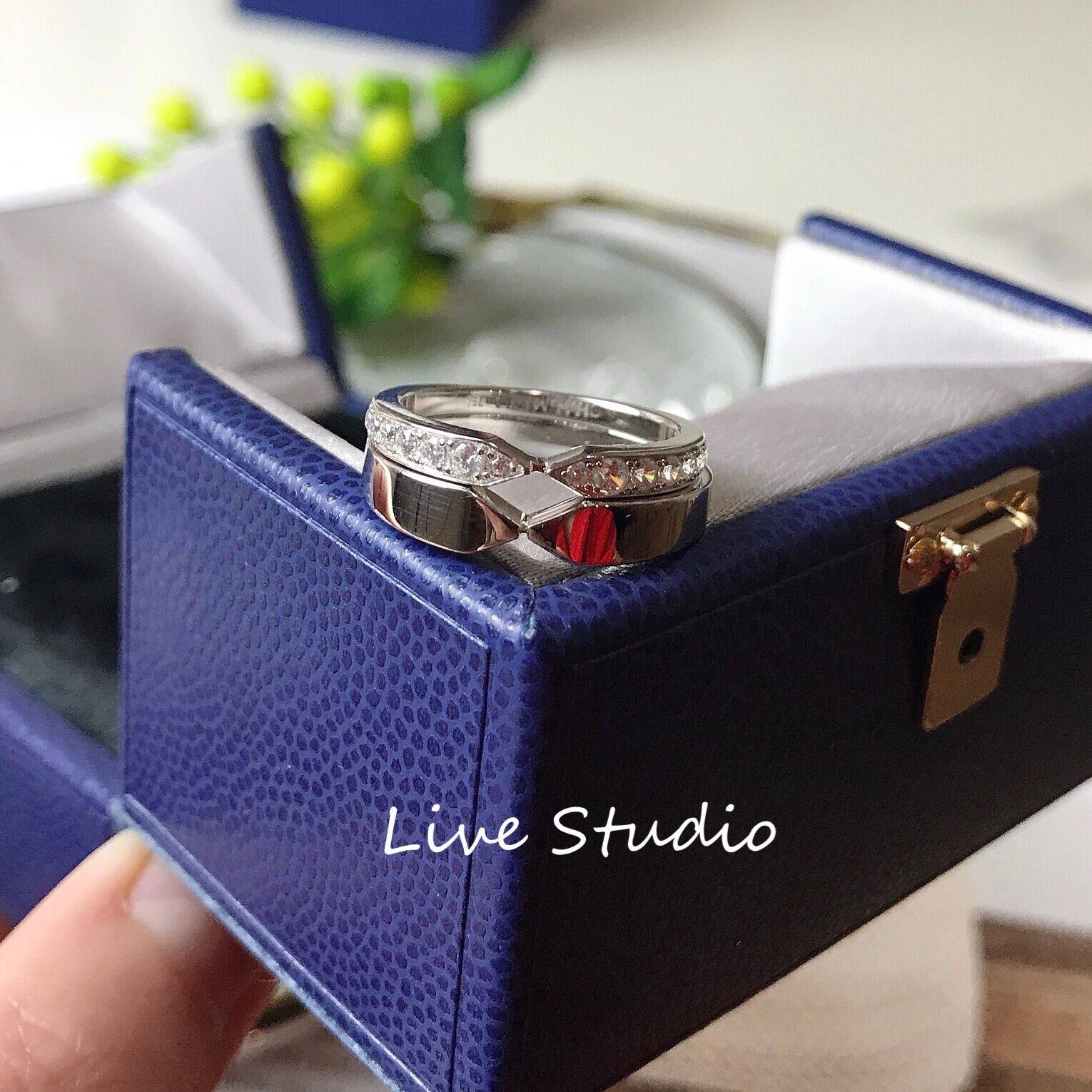 百看不厌!liens对戒婚戒 欢缘系列情侣戒男女 排钻组合戒不掉色