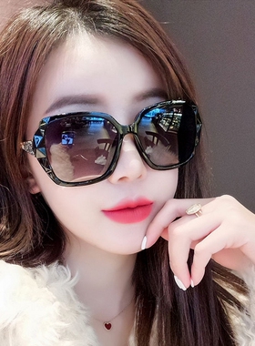 2026潮帕森新款正品女士偏光太阳镜时尚明星潮眼镜圆脸大框防紫外