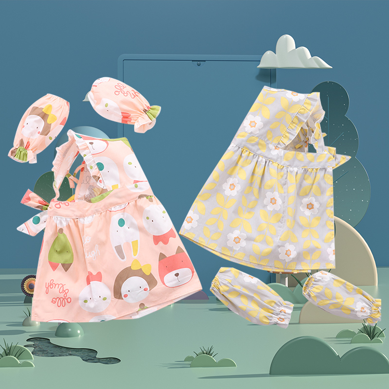 儿童吃饭围兜婴儿辅食防水防脏围裙女宝宝绘画罩衣防油饭兜秋冬季,童装/婴儿装/亲子装,反穿衣/罩衣,淘宝优惠券,粉丝福利购,淘宝优惠卷