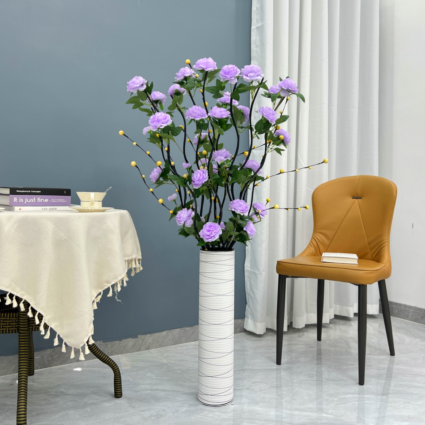 牡丹花仿真花客厅落地装饰摆件