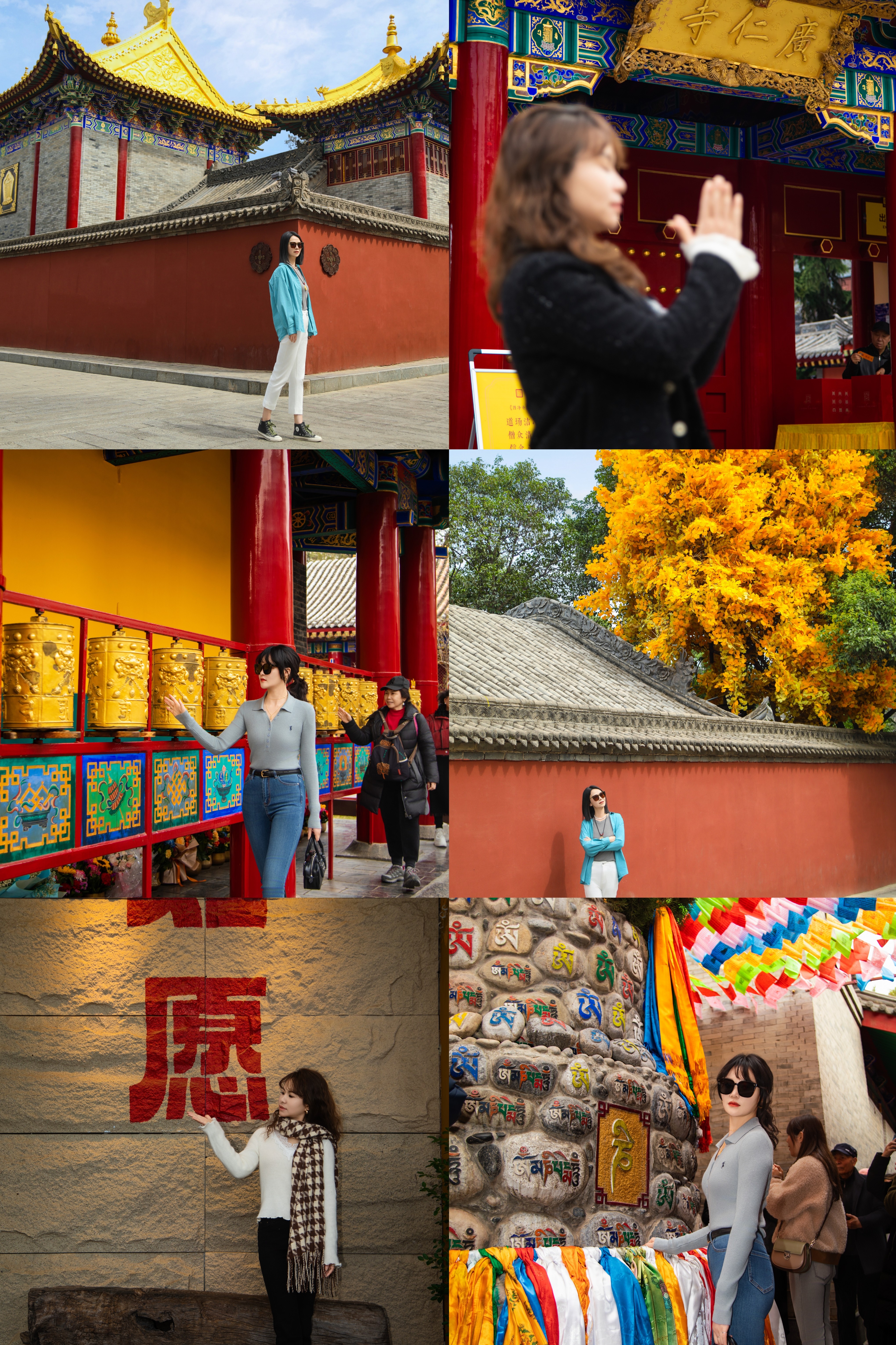 西安广仁寺热门网红机位跟拍打卡西安旅游跟拍写真