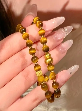 天然虎眼石手串女纳福葫芦2025新款爆款新中式显白手链精致百搭高