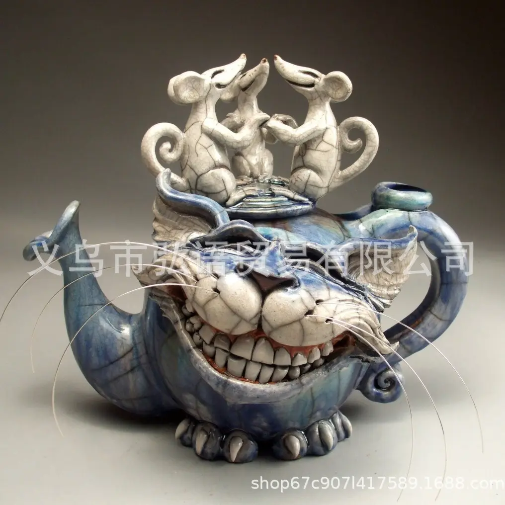 新品树脂摆件恶魔猫咪蘑菇女人兔子创意家居桌面