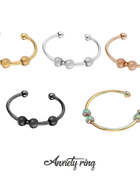 钛钢口哨缓解焦虑冥想正念吊坠调节呼吸项链饰品戒指套装