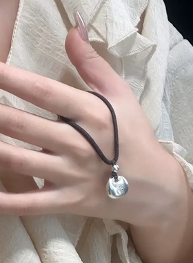 小胖福平安锁项链女新中式古风设计感小众百搭情侣吊坠简约颈链潮