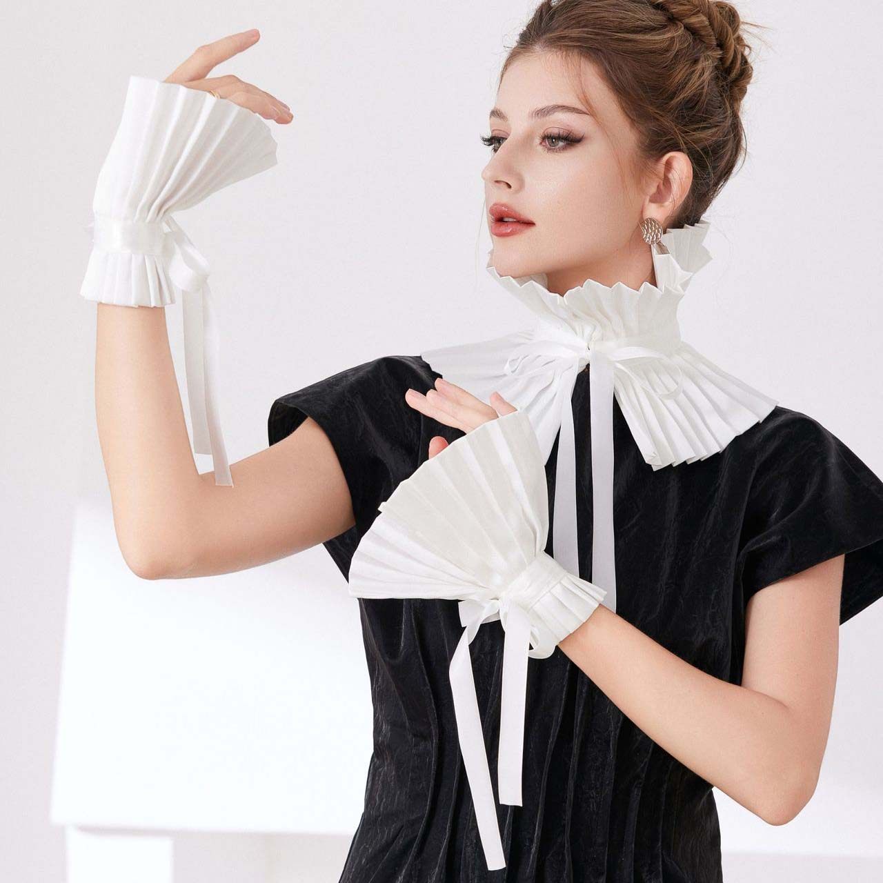 哥特风暗黑系披肩套装假袖子假领子女衬衣布脖套假袖子结围脖装扮,服饰配件/皮带/帽子/围巾,假领,淘宝优惠券,粉丝福利购,淘宝优惠卷