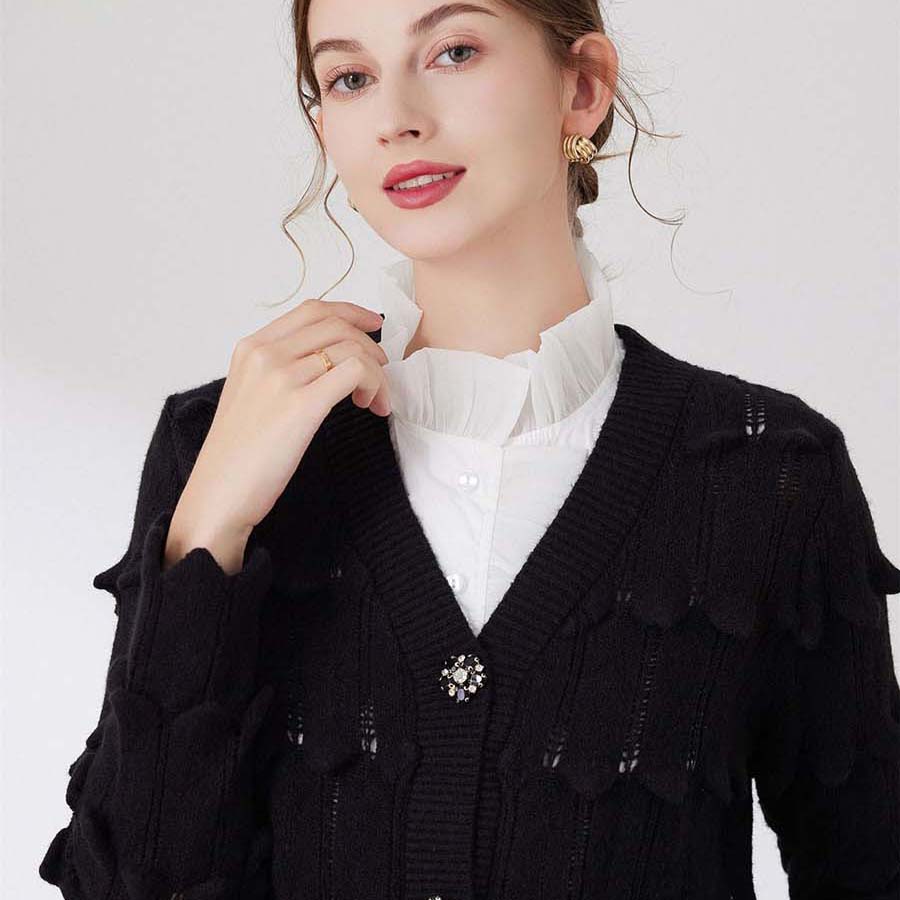 春秋冬立领纱领韩版女假领子