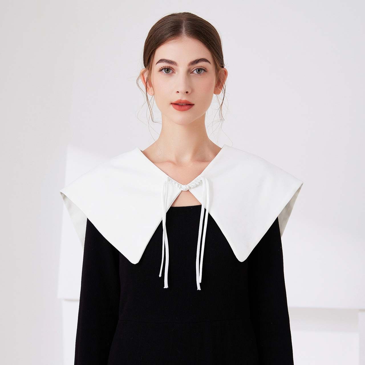 新中式斗篷披肩领子装饰卫衣毛衣假领子女百搭春夏秋冬搭配时尚