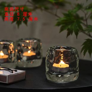 宜家国内代购 斯德哥尔摩 2025 小圆蜡烛托透明玻璃8厘米气氛节日