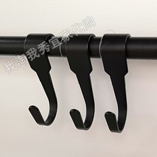 宜家国内代购免代购费胡尔塔普 挂钩黑色厨房 7厘米5件装90444446